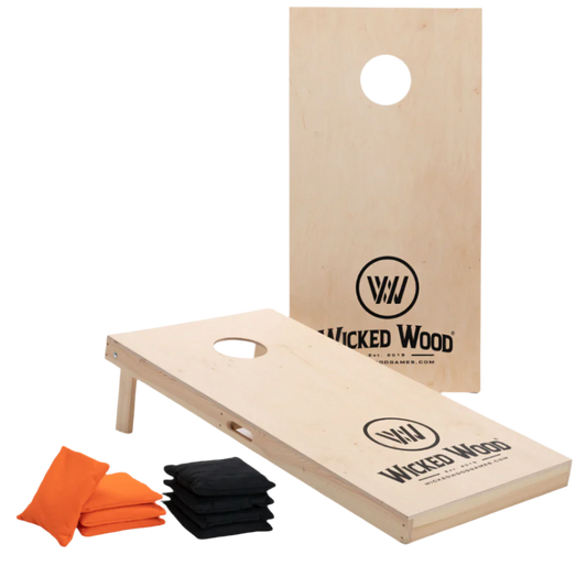 Cornhole sett med to brett og to sett med bagger